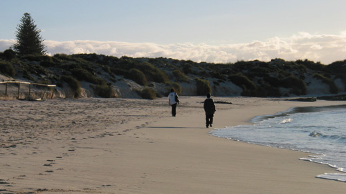 A walk on a Rottnest beachl