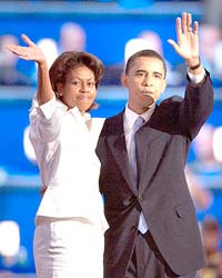 Obama and wife