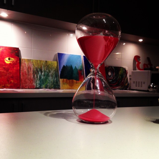 Egg timer at art night