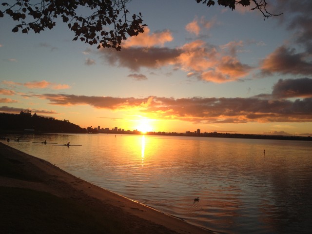 Sunrise from Matilda Bay
